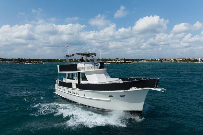 2 Hour Sunset-53' Hatteras Tulum, Playa Del Carmen, Riviera Maya - Price and Value: $700 Per Group (Up to 10)