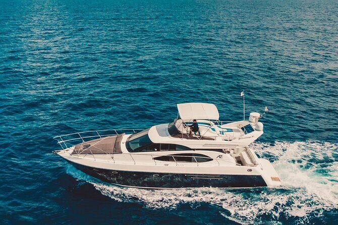 8-Hour Private 50' Azimut 2-Stop Tour to Cozumel Beach w/Food, Drinks & Snorkel - Puerto Aventuras to Cozumel: the start that sets the tone
