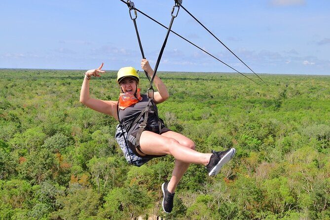 Adventure day to Tulum: ATVs, Cenote, Ziplines, lunch & transport - How the cenote stop actually feels: swim time with a lifejacket