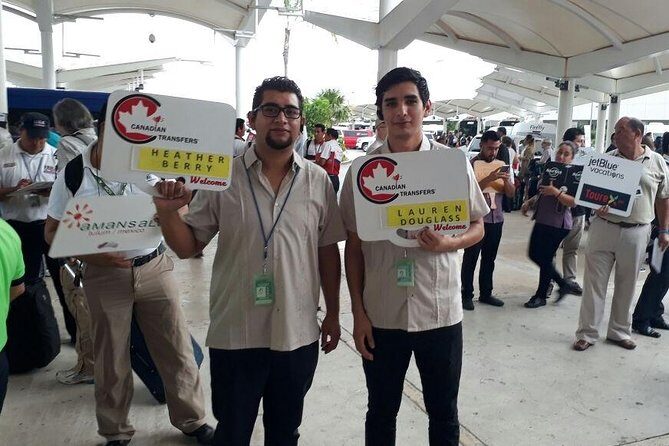Airport Transfers to Tulum - Private van (ROUND TRIP) FLAT RATE - Cancun Airport Meet-Up: Banner Sign and Messaging That Lowers Stress