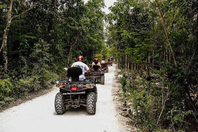 ATV 4×4+Snorkeling+Beach Club+ Lunch+Sabores de Cozumel - San Miguel ATV Time: Mangroves, Tracks, and Jungle Stops