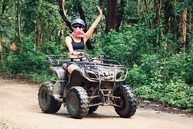 ATV cenote tour Tulum – Mayan Jungle ATV & Cavern Experience - Ziplines above the Mayan jungle: two lines, big views