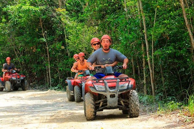 Cenote, Zipline & ATV Shared Combo 3x1 from Playa del Carmen & Cancun - ATV Ride on an Obstacle Road: Shared Means You Must Ride Smart