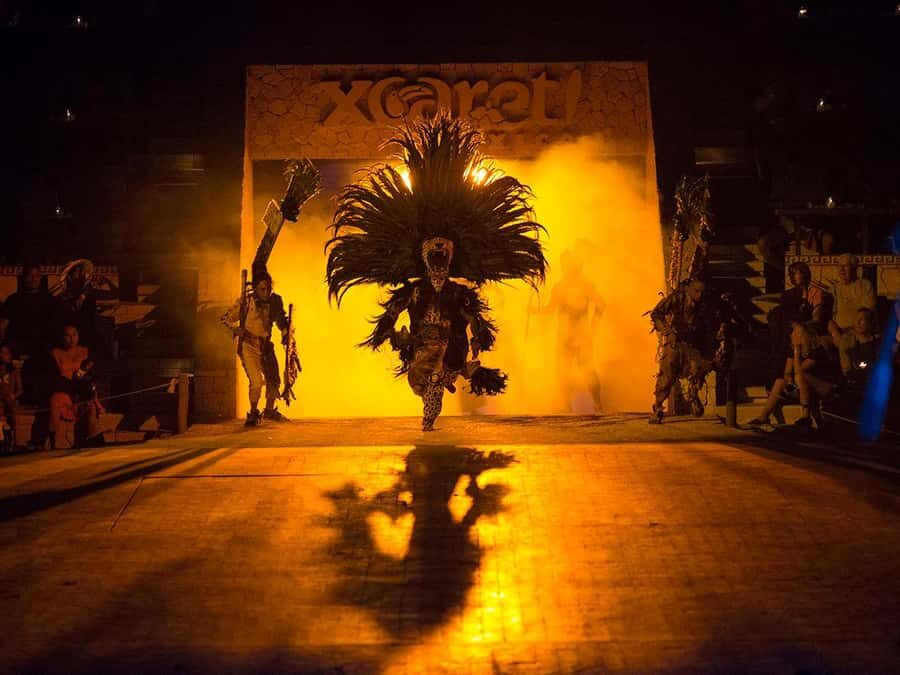 Check out the Night Show at Xcaret Park - Performances inside Xcaret: flyers, horses, and pre-Hispanic dances