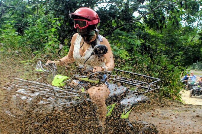 Cozumel ATV Jungle Adventure to Jade Cavern Cenote - El Cedral on the ATV: Mayan ruins, chapel-and-stone, and Caste War roots