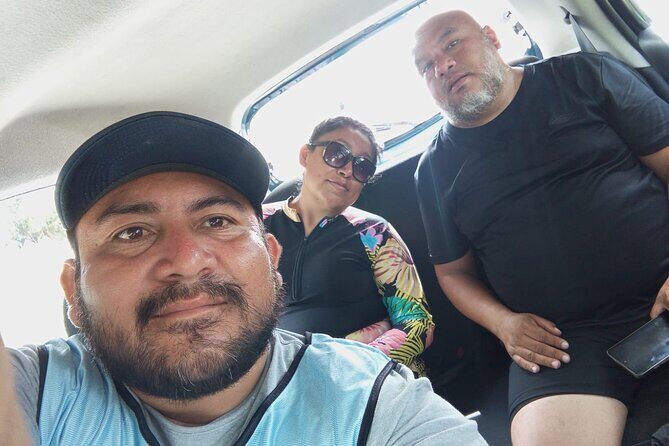 Explore the beaches of Cozumel Mexico by private transportation - The guides: why Edwin and Lalo get named