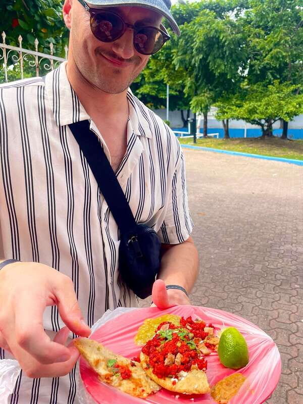 Flavors of Playa del Carmen, Mexican Food Tour - The five tasting stops: snacks, empanadas, pork classics, birria, and marquesitas