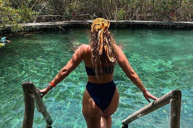 Full Day Tour All Inclusive Holbox Island + Cenote! - Yalahau Lagoon cenote: included time that sets the tone