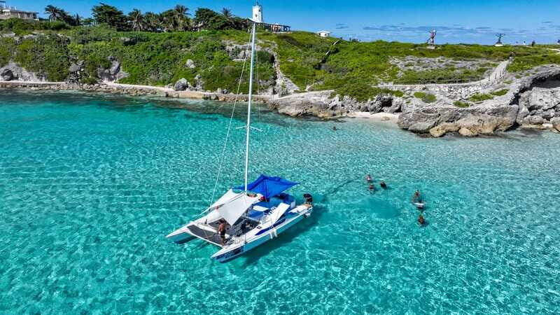 Isla Mujeres: Full Day Private Catamaran with Snorkeling - North Beach and the Natural Pool: the signature swim stop