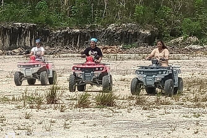 Off road ATV and Beach Club with Aqua Park - A Five-Hour Mix of Off-Road Mayan Culture and Beach-Club Fun