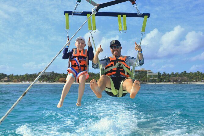 Parasailing & Beach Club with Transportation In Riviera Maya - Maroma Beach Parasailing: The View and the Adrenaline Combo