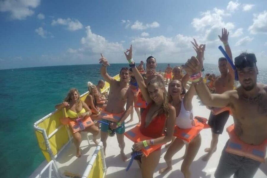PDC: Isla Mujeres Catamaran Tour with Snorkeling - On the Way Back: Music, Dancing, Sunset Energy