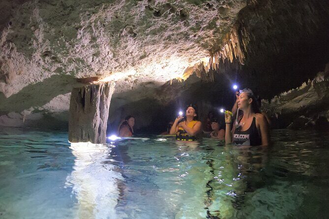 Snorkeling adventure in Yal-Kú lagoon, + Underground Cenote - Cenote Taak Bi Ha: Jungle Walk to a Cave-Swimming World