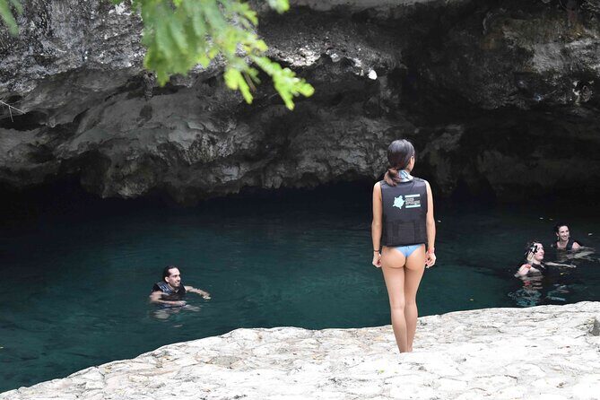 Swim in 4 different Cenotes in Casa Tortuga Park - 3 Zapotes: open-air clarity, fish spotting, and the 3-meter launch
