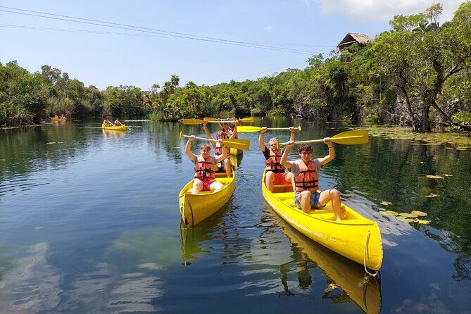 Tankah Mayan Village Zipline Nature Park - Hiking and canowing: getting between water stops without feeling stuck