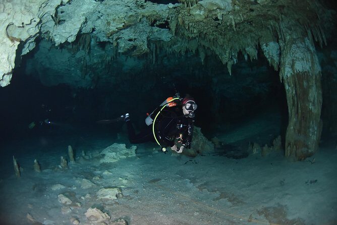 Tulum cenote diving. The ultimate experience in scuba - Your Morning Timing: 8:00am Pickup to Gear Up and Go In