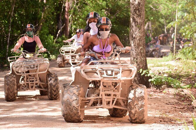 Tulum Extreme Mayan Adventure with ATV, Zipline and Cenote - Rappel Down Into the Jungle (If It’s Running on Your Schedule)