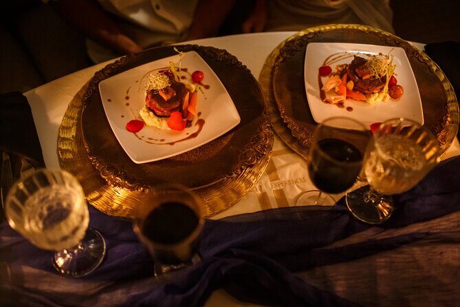 Tulum: Romantic Dinner on 34' Aventura Catamaran – All Inclusive - Candlelit romantic scene: what the atmosphere is built to do