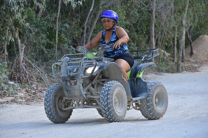 Tulum's Thrilling Jungle: ATV, Zip Lines, Cenote & More! - Cenote swim and cave exploration: lifejacket included, and the temperature swing is real