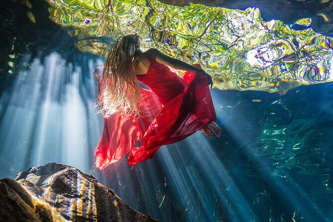Underwater Photo Shoot Experience in Cenote - Starting at Cenote Cristalino: Calm Prep Before Any Water Work