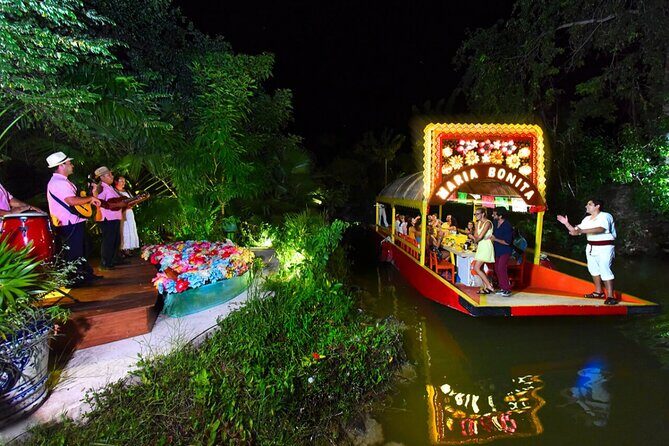 Xoximilco Night Cruise With Round Transportation from Tulum City - Bathroom Reality Check: Plan for the Mid-Cruise Stop
